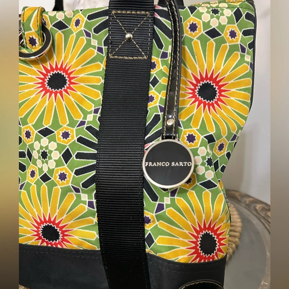 Franco Sarto Vibrant Floral Tote - Black, Yellow, Green *NWOT - Picture 4 of 16
